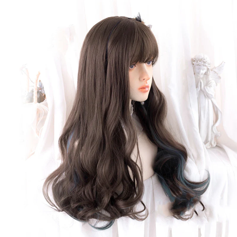 Net red highlights big wavy curly hair HA0073 - Image 4