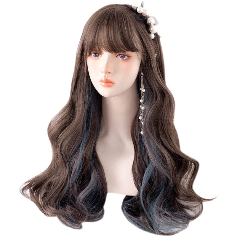 Net red highlights big wavy curly hair HA0073 - Image 5