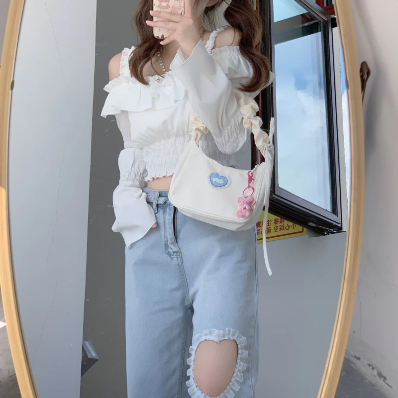 Off-the-shoulder cropped top HA0974 - Image 4