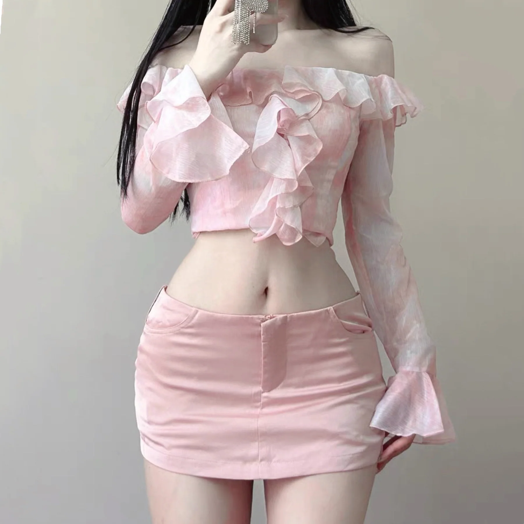 Pastel pink two-piece set HA2246 - Image 2