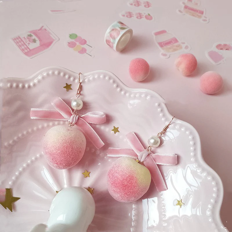 Peach Earrings   HA1286 - Image 4
