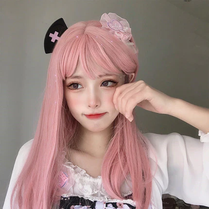 Peach Pink Wig  HA0256 - Image 2