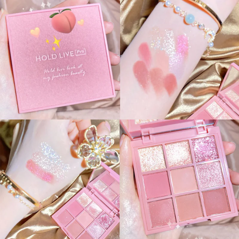 Peach smoke powder nine color eye shadow  HA0204 - Image 5