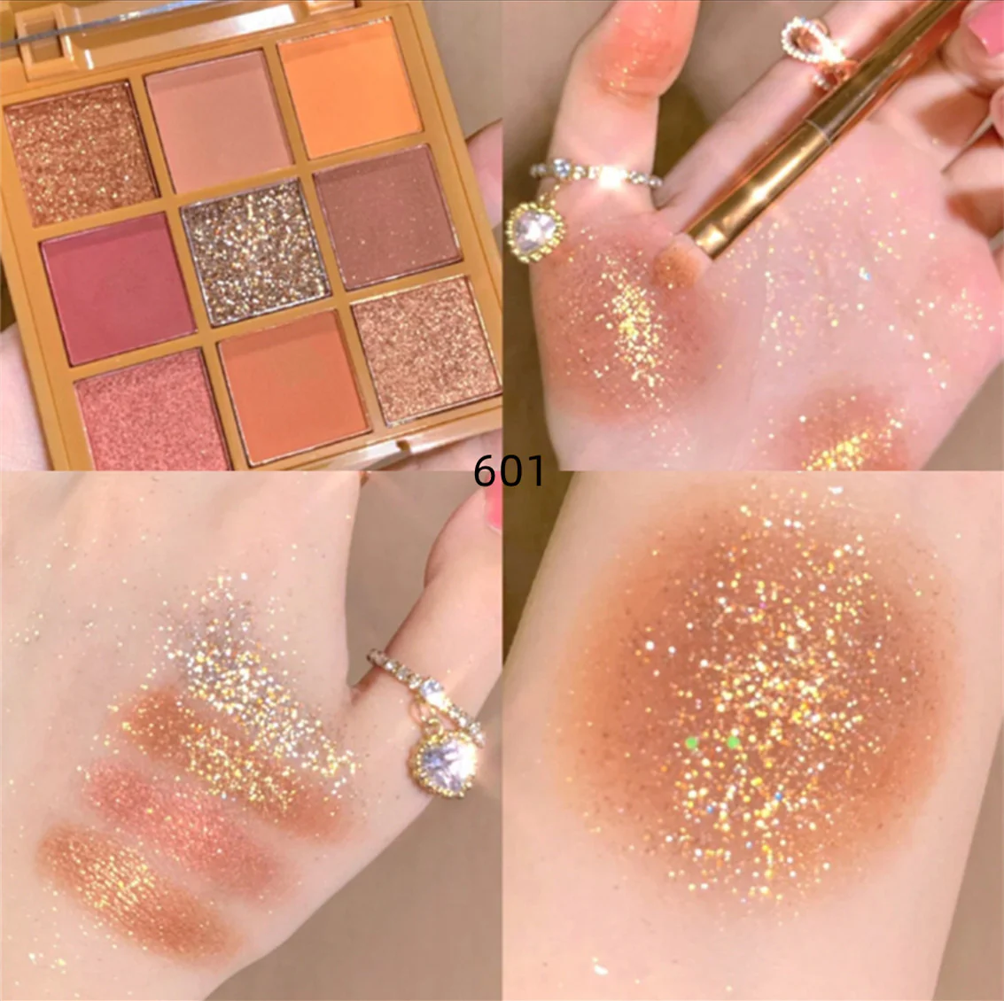 Peach smoke powder nine color eye shadow  HA0204 - Image 6