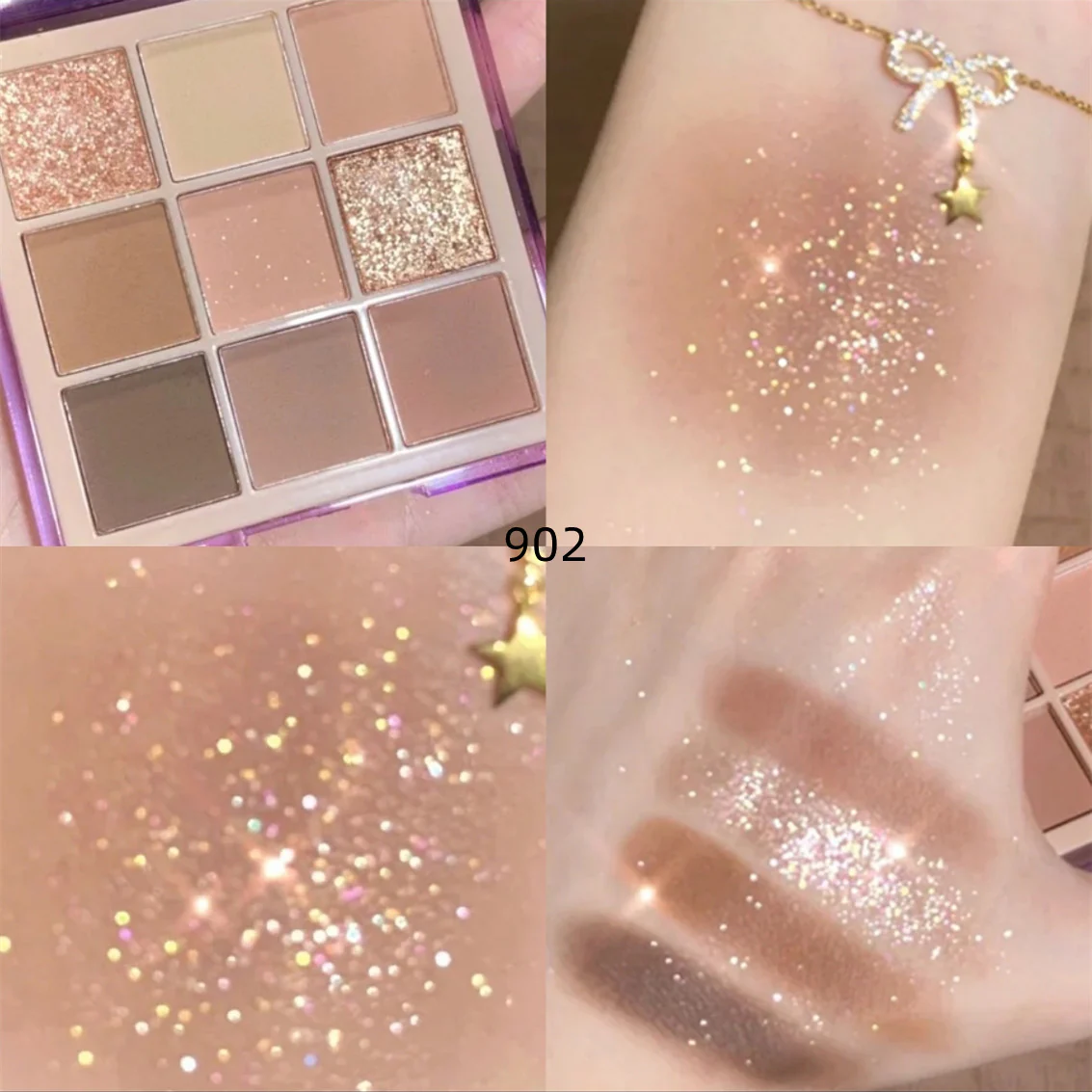 Peach smoke powder nine color eye shadow  HA0204 - Image 8