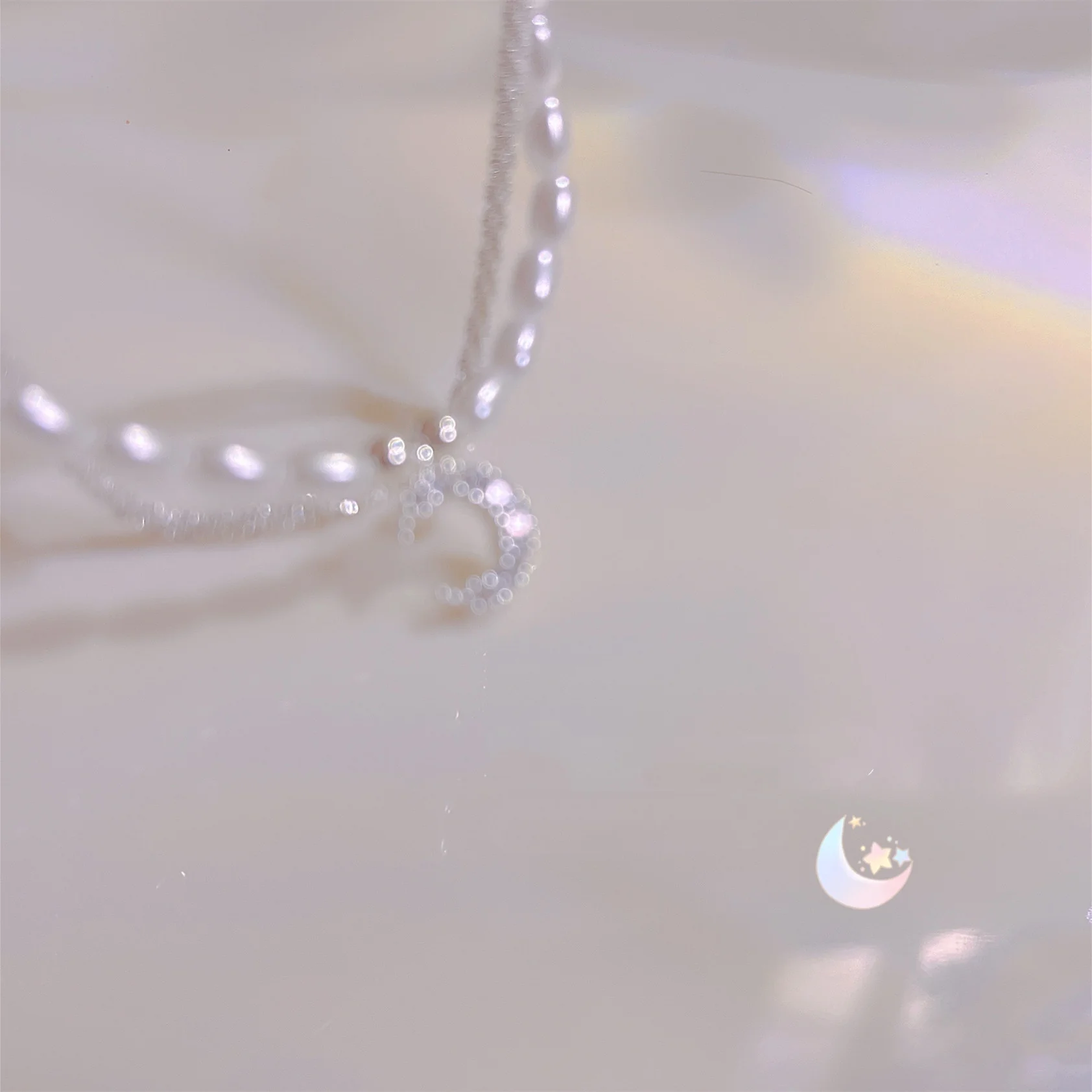 Pearl Double Moon Bracelet   HA0895 - Image 2