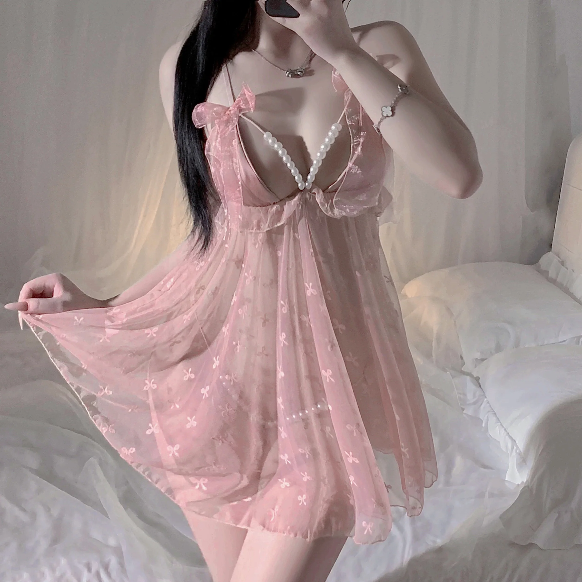 Pearl gauze dress HA2941