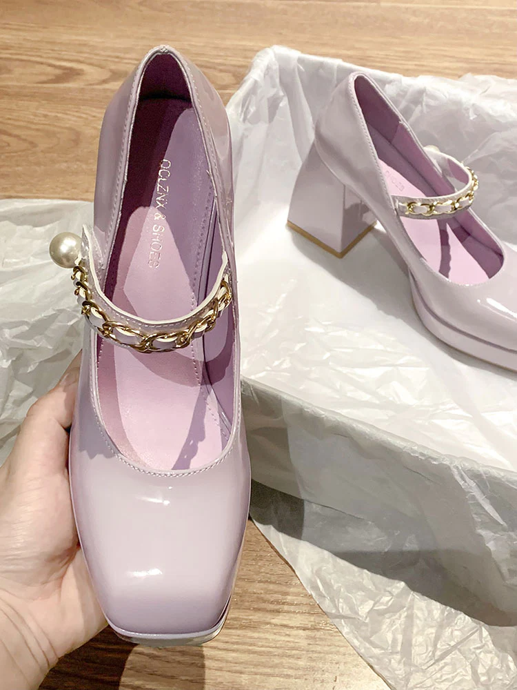 Periwinkle Pearl High Heels HA0341 - Image 3