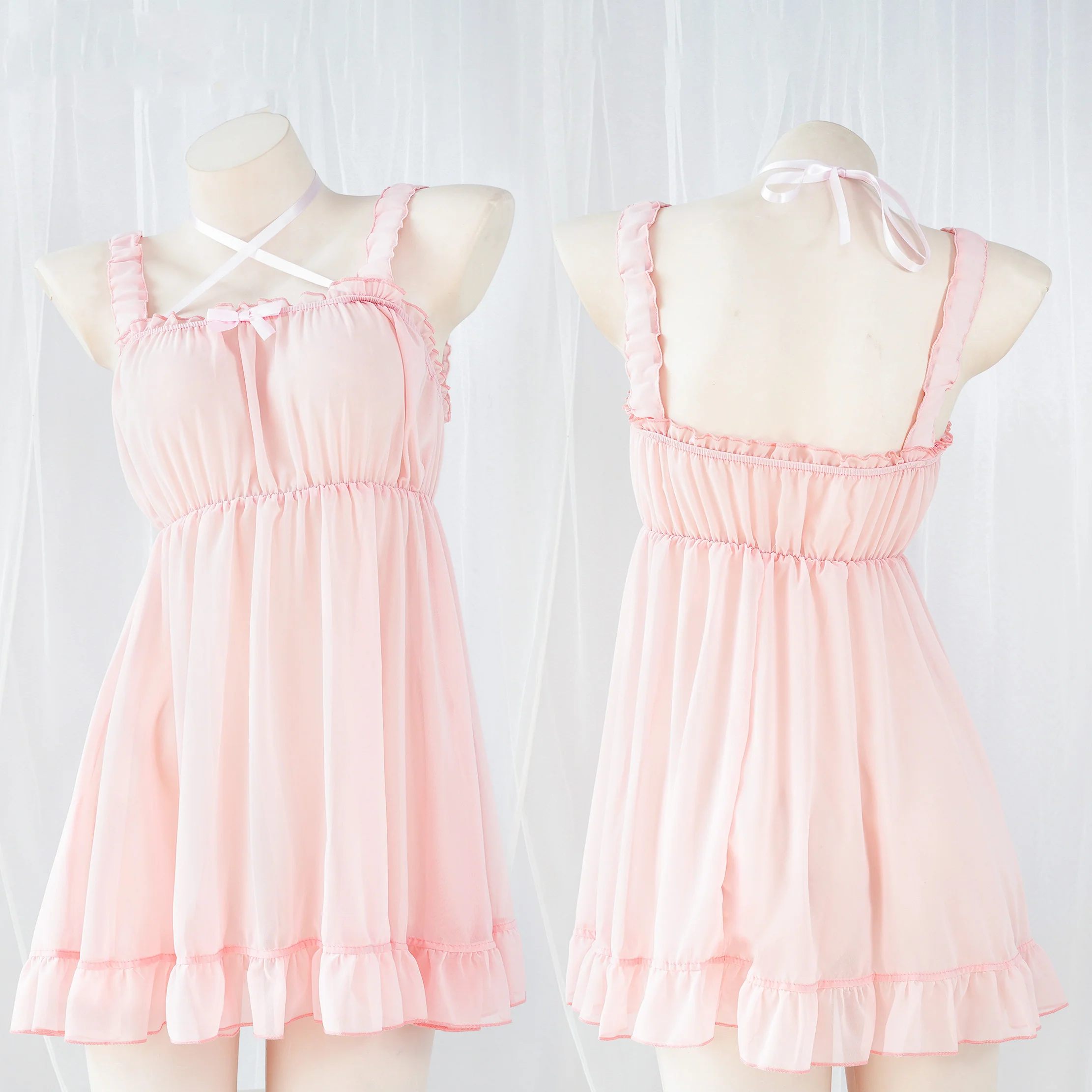 Pink and tender chiffon dress HA1071