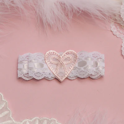 Pink and white love hand-made hairpin HA0601 - Image 5