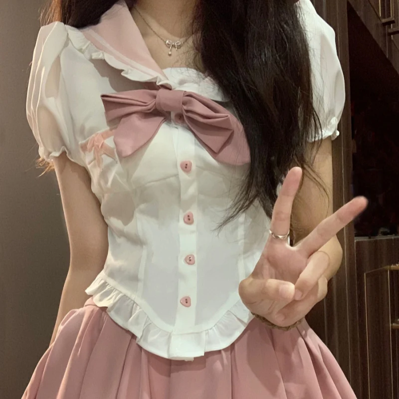 Pink and White Sweet Cake Skirt   HA2176 - Image 3
