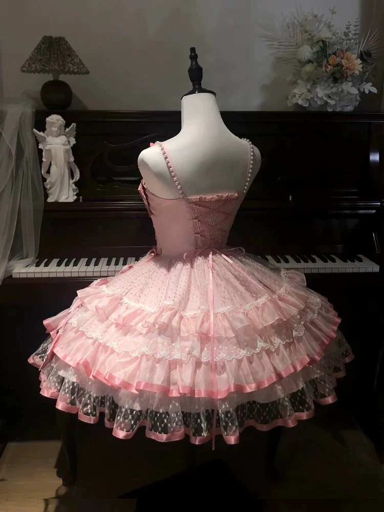 Pink Ballet Cake Dress HA29732 - Image 2