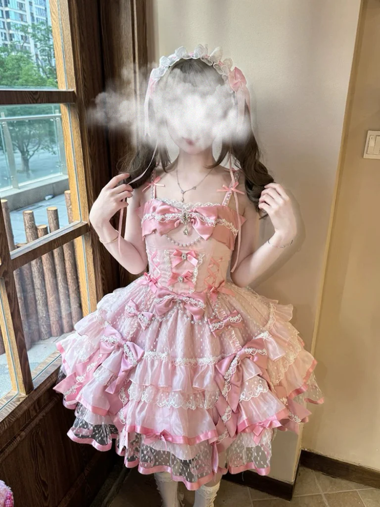Pink Ballet Cake Dress HA29732 - Image 3
