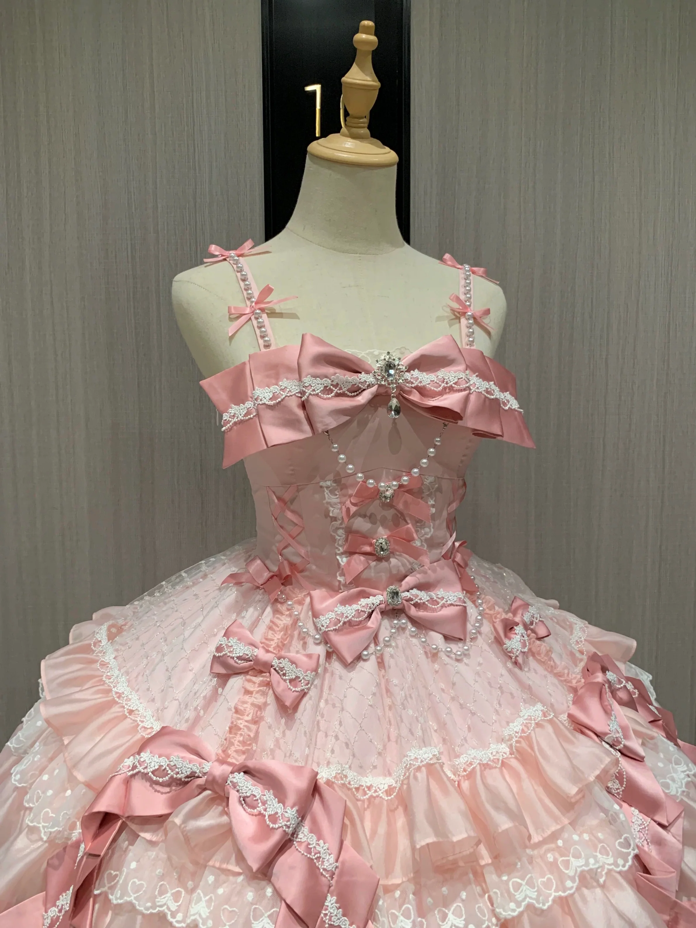 Pink Ballet Cake Dress HA29732 - Image 7