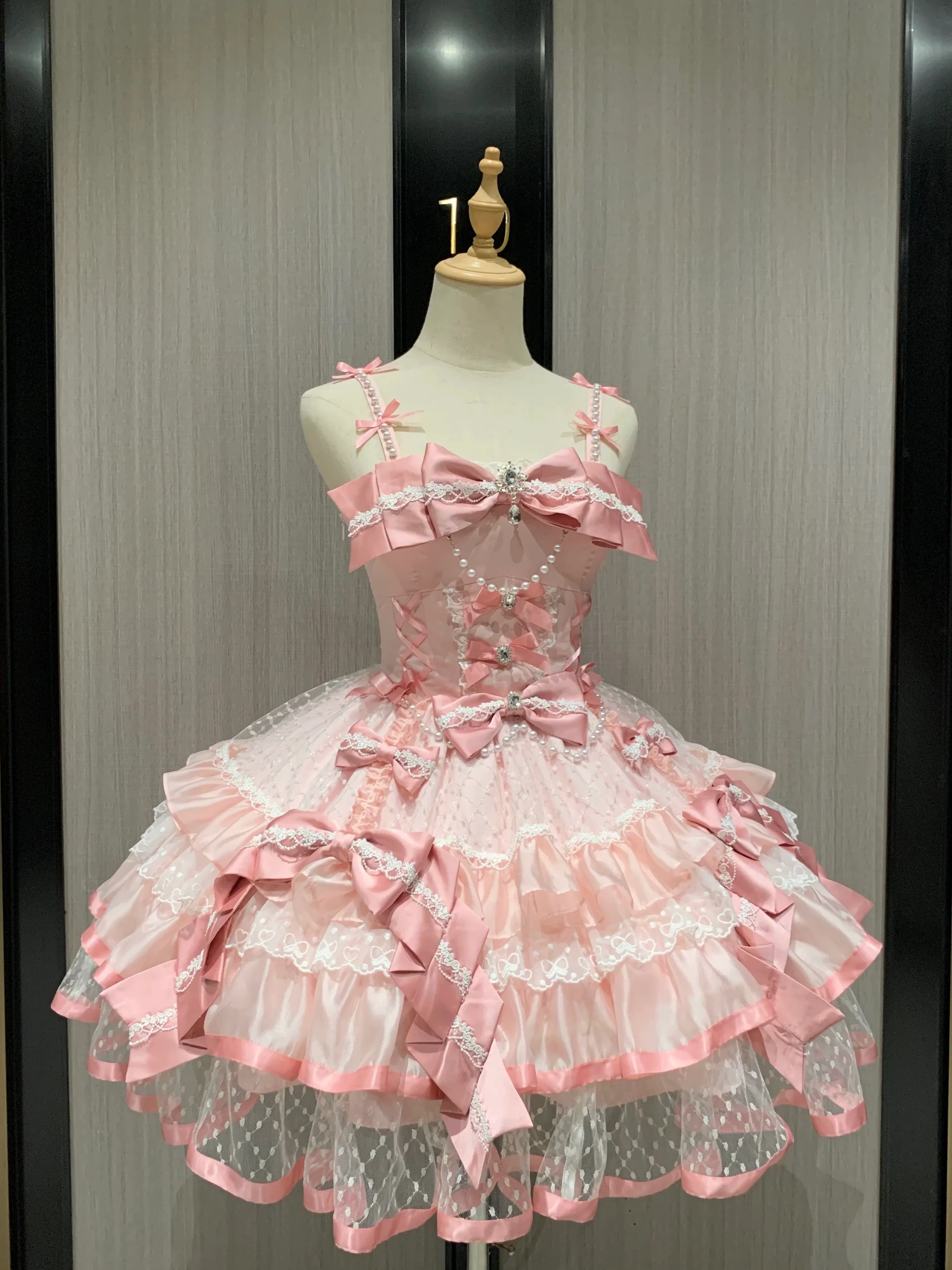 Pink Ballet Cake Dress HA29732 - Image 8