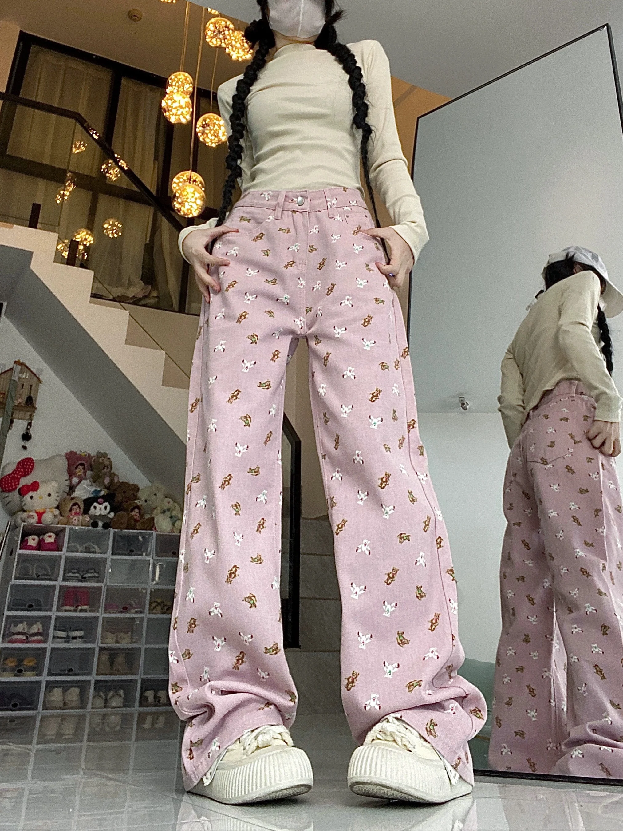 Pink bear jeans HA2422 - Image 2