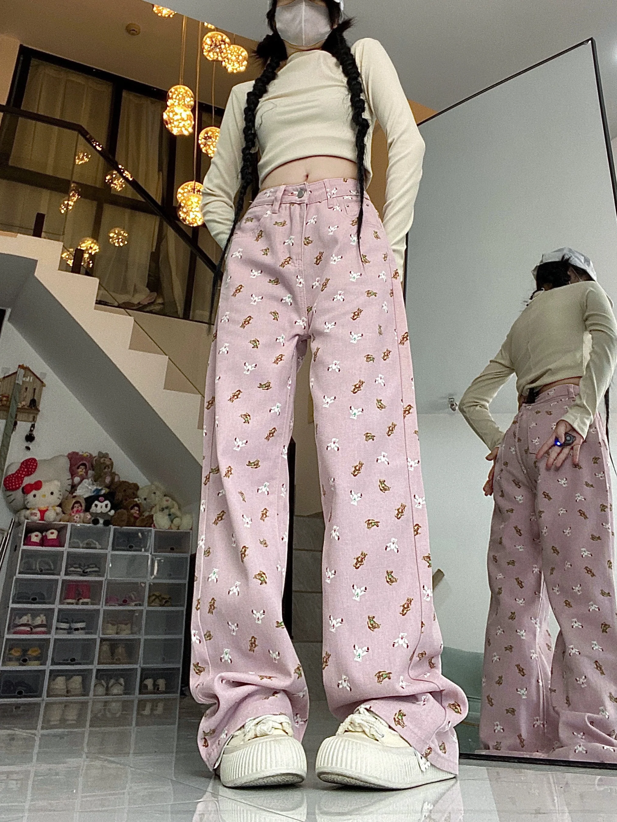 Pink bear jeans HA2422 - Image 3