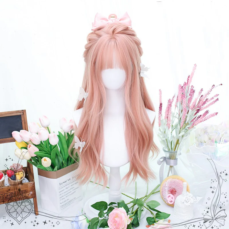 Pink big wave long curly wig  HA1697 - Image 2