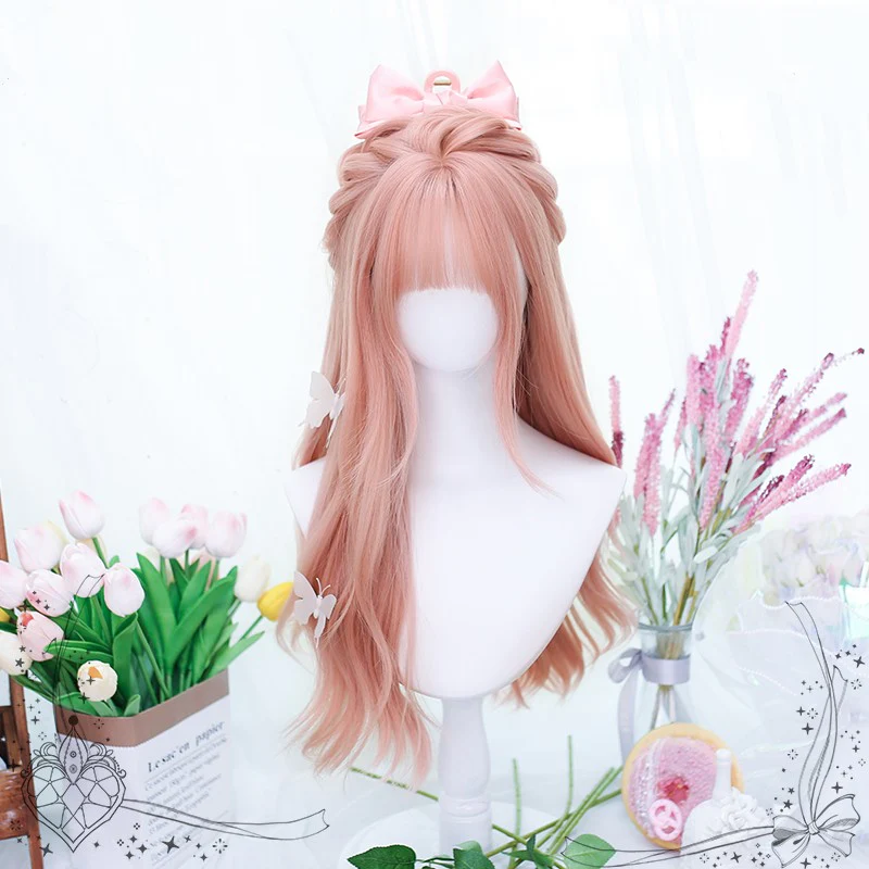 Pink big wave long curly wig  HA1697 - Image 4