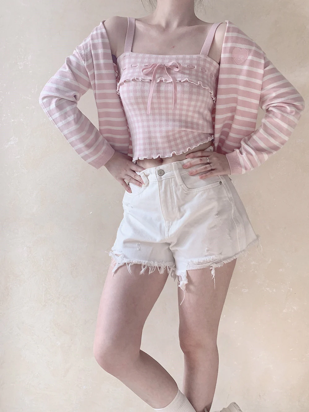 Pink Blue Plaid Sling   HA0488 - Image 4