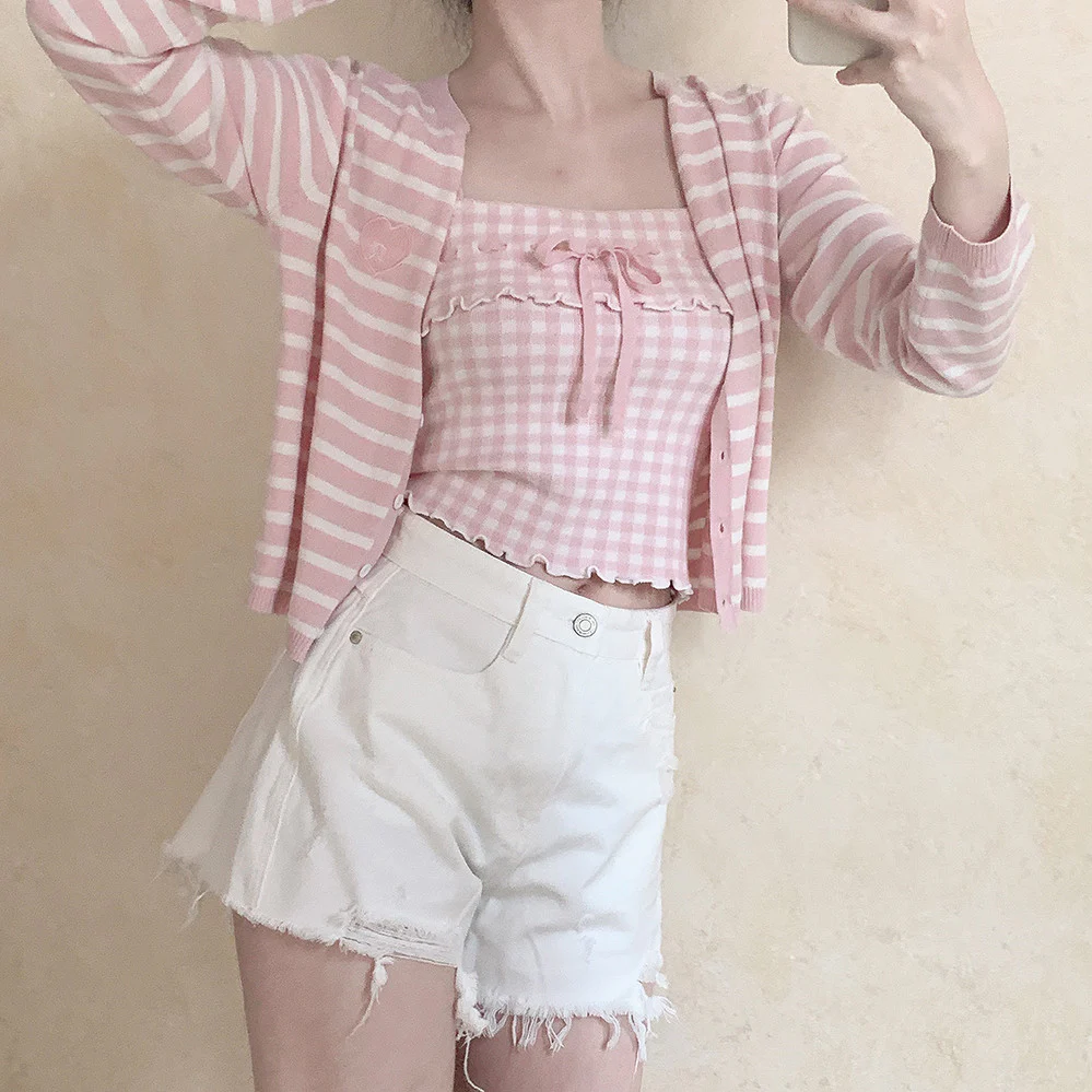 Pink Blue Plaid Sling   HA0488 - Image 5