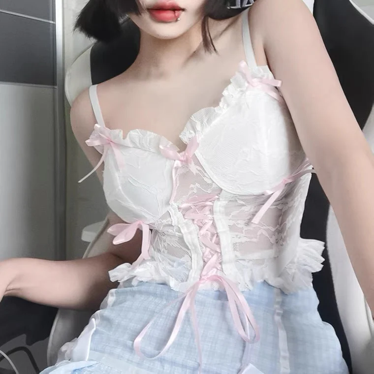Pink Bow Camisole   HA0505 - Image 2