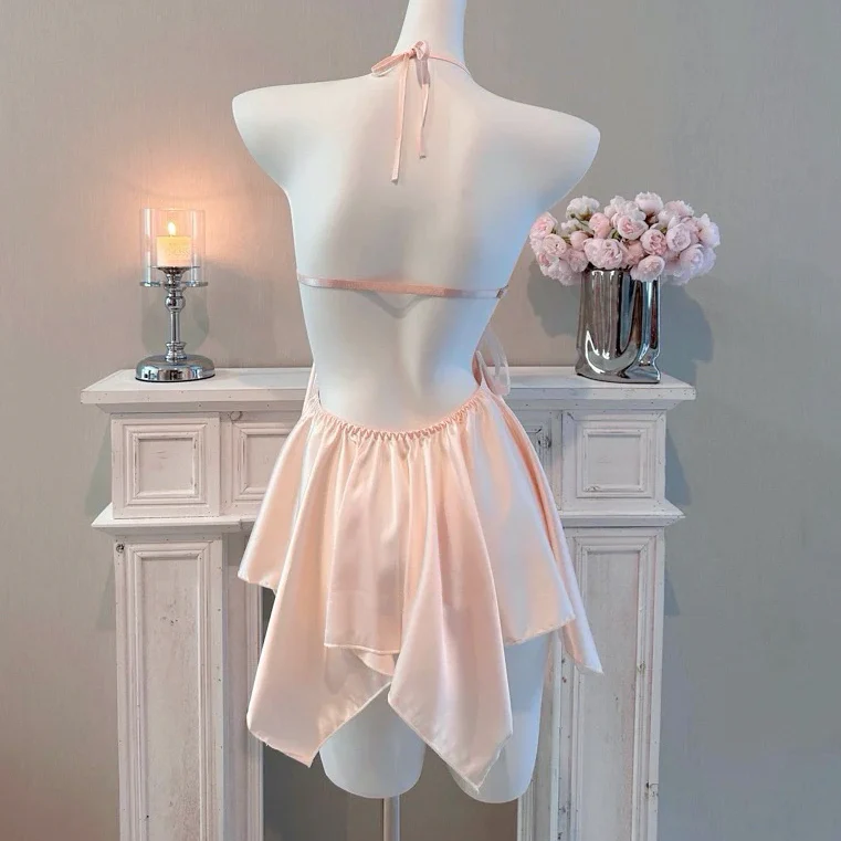 Pink bow dress HA2317 - Image 2