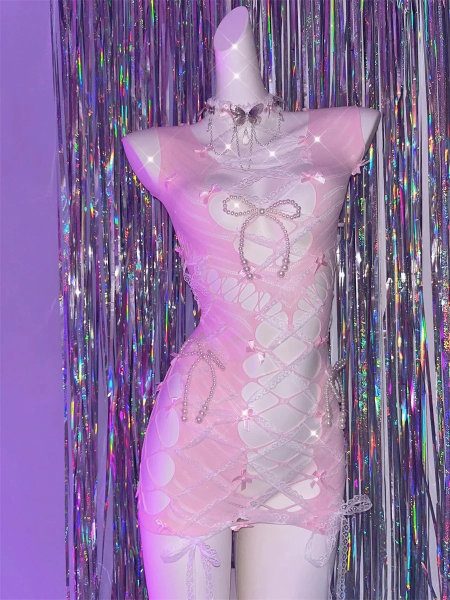 Pink Bow Hollow Dress HA2794 - Image 11