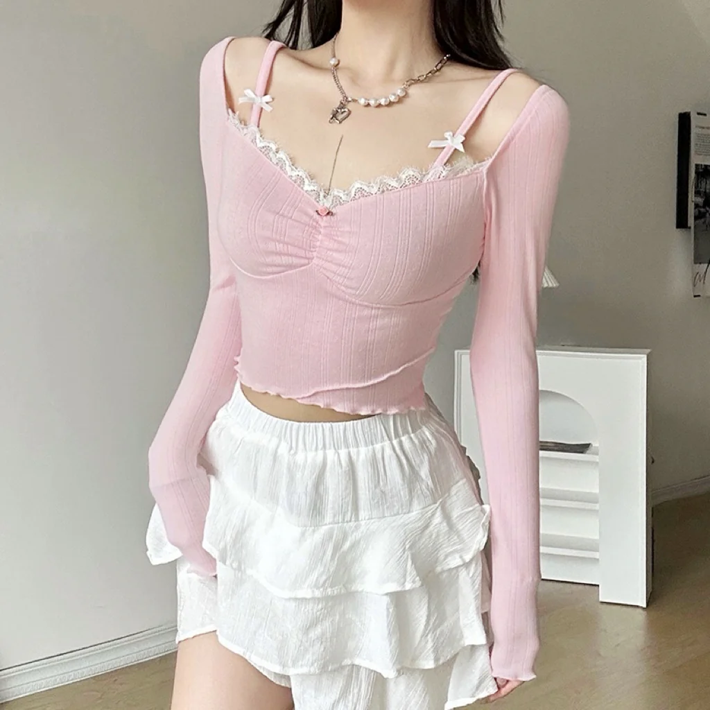 Pink bow long sleeves HA2305 - Image 2