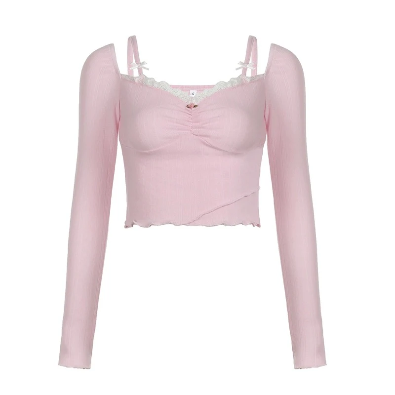 Pink bow long sleeves HA2305 - Image 4