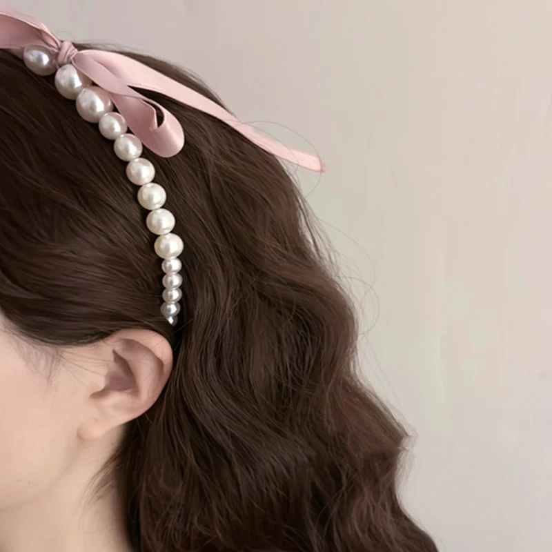Pink bow ribbon hairpin HA1975 - Image 3