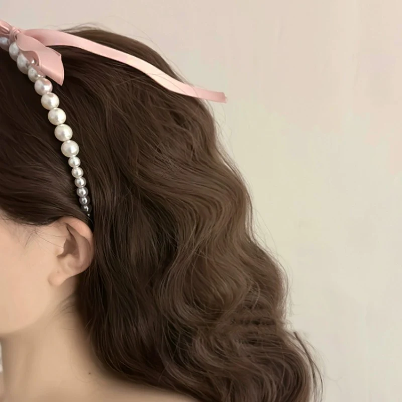 Pink bow ribbon hairpin HA1975 - Image 4