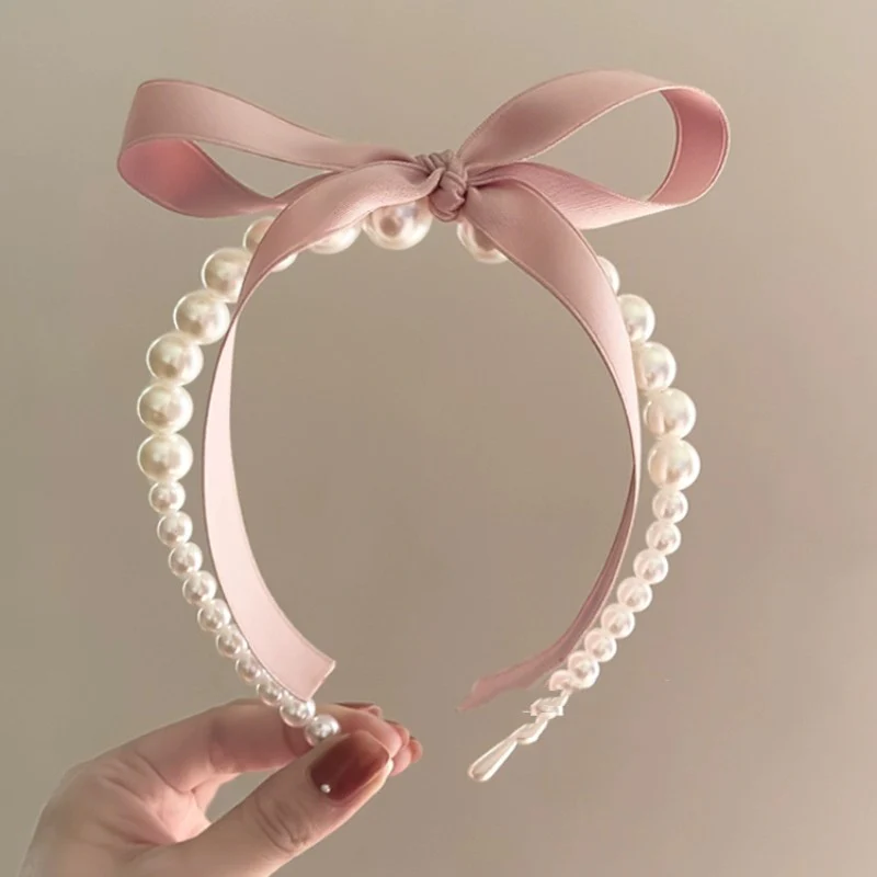 Pink bow ribbon hairpin HA1975 - Image 5