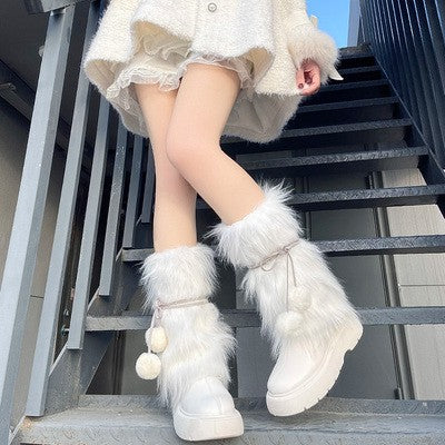 Pink Buckskin Rope Socks   HA1462 - Image 2