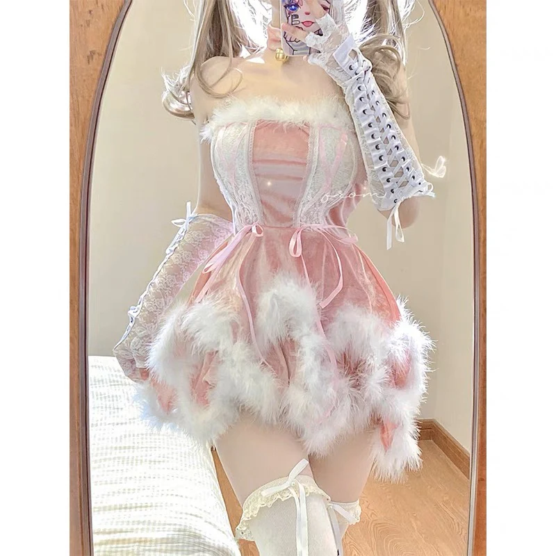 Pink bunny girl suit HA2228 - Image 3