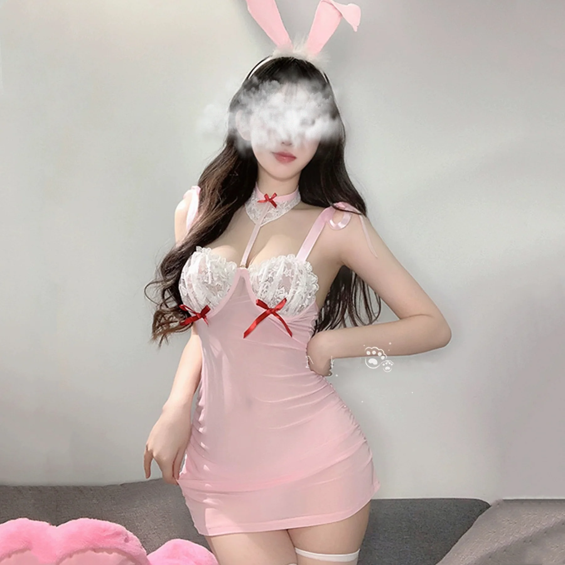 Pink bunny uniform suit HA2565 - Image 2