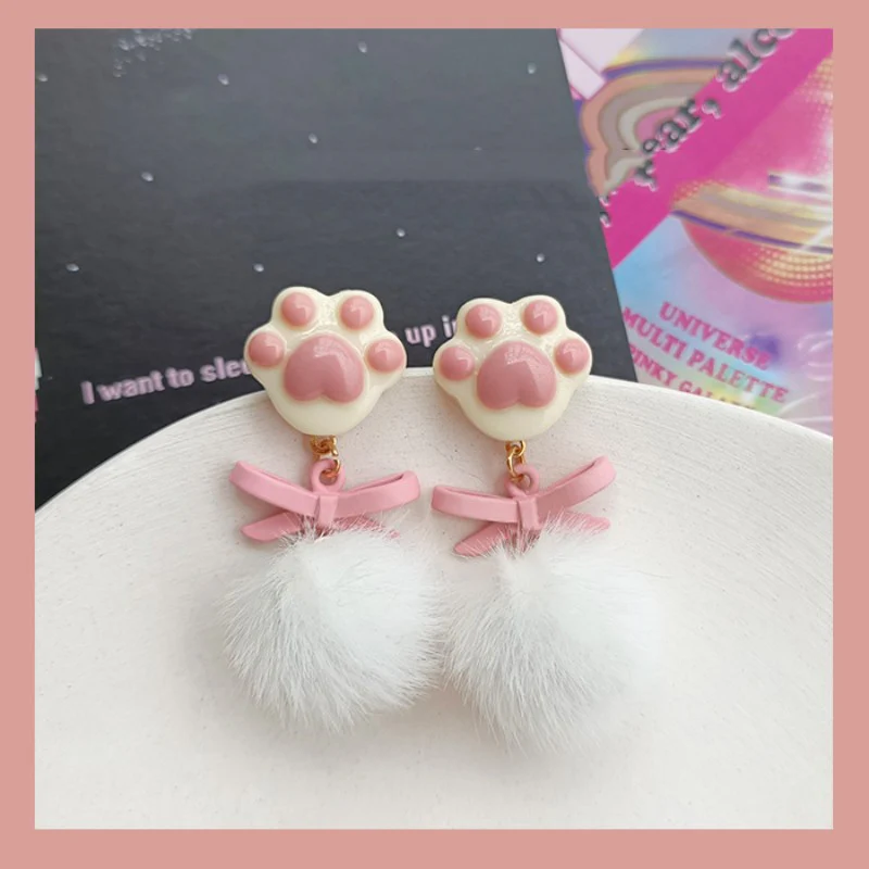 Pink Butterfly Sweet Earrings HA1972 - Image 3
