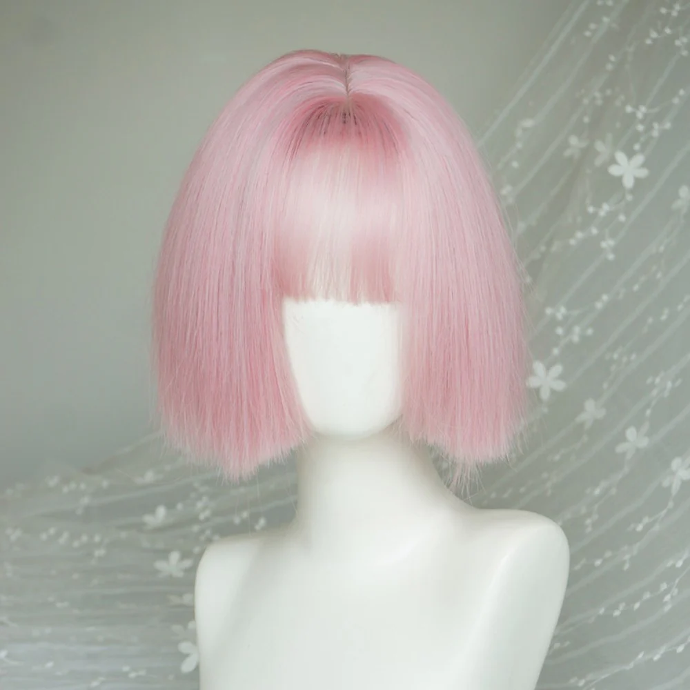 Pink cos universal bob wig   HA1545 - Image 5
