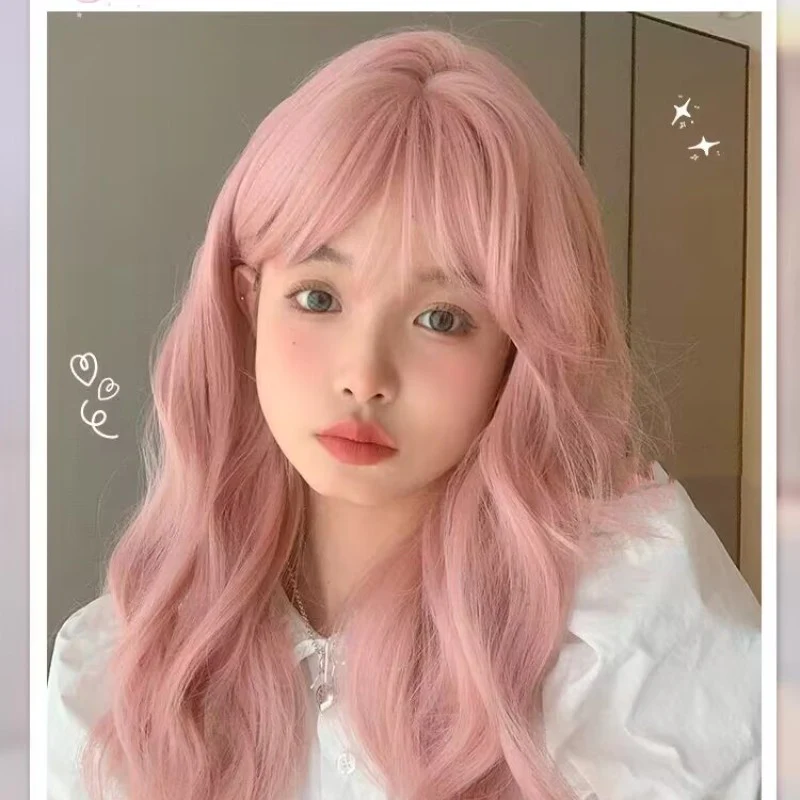Pink curly wig  HA1661 - Image 2