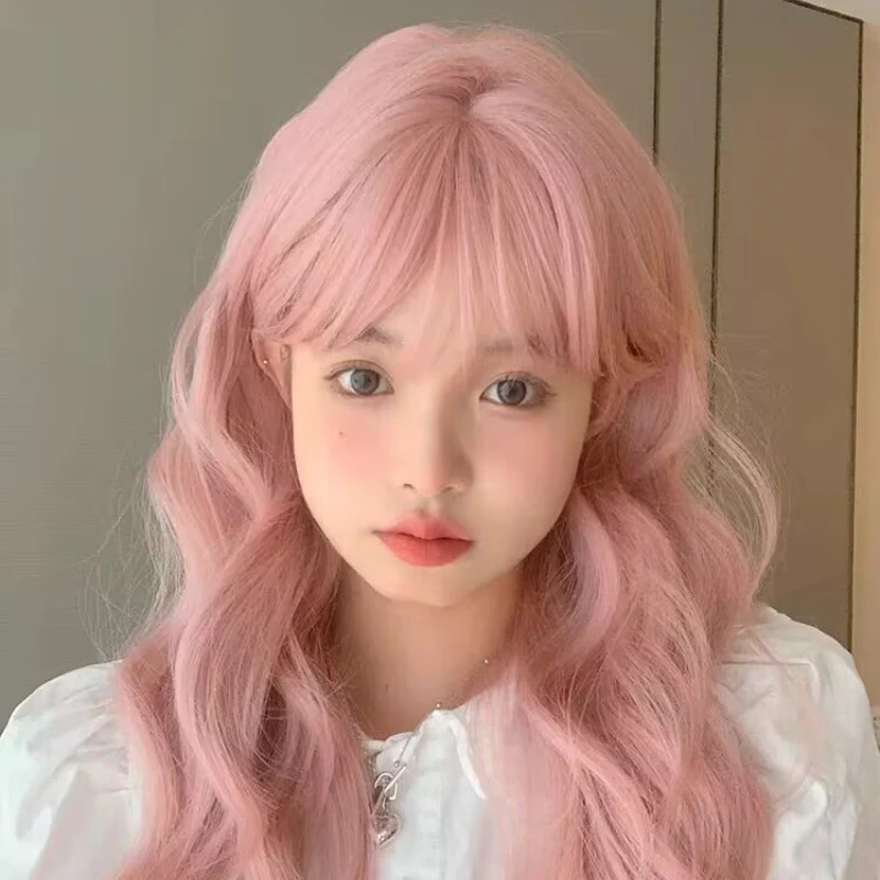 Pink curly wig  HA1661 - Image 3