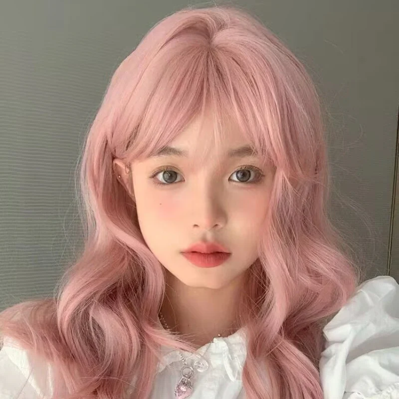 Pink curly wig  HA1661 - Image 4