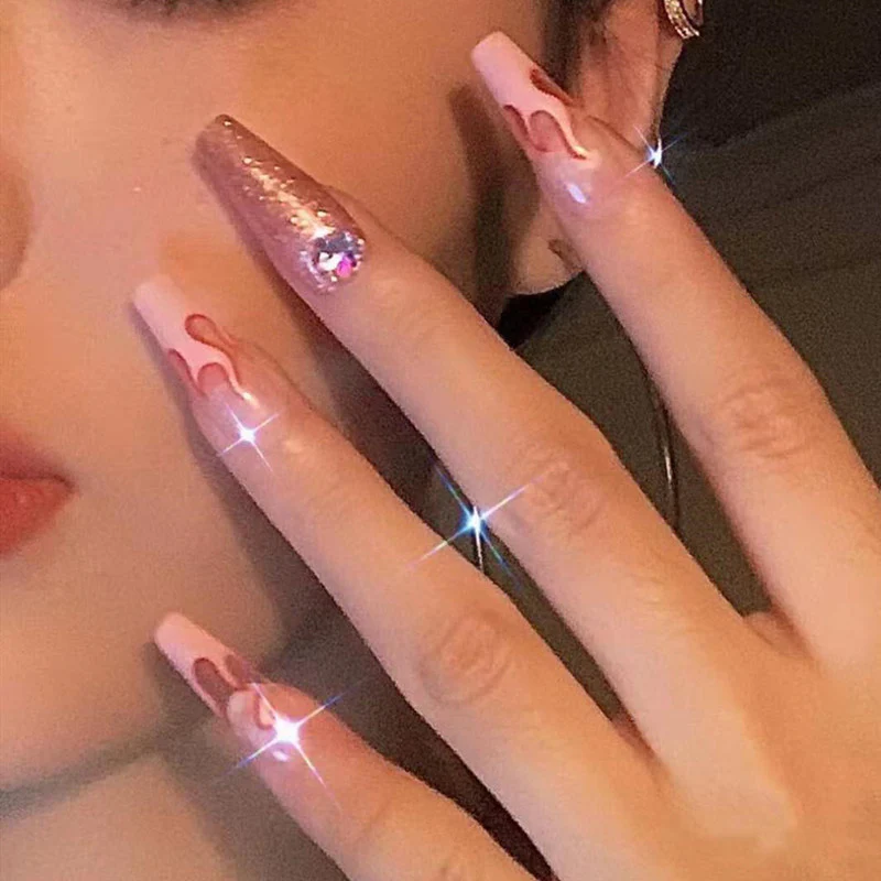 Pink Flame Nail Art   HA0172 - Image 2