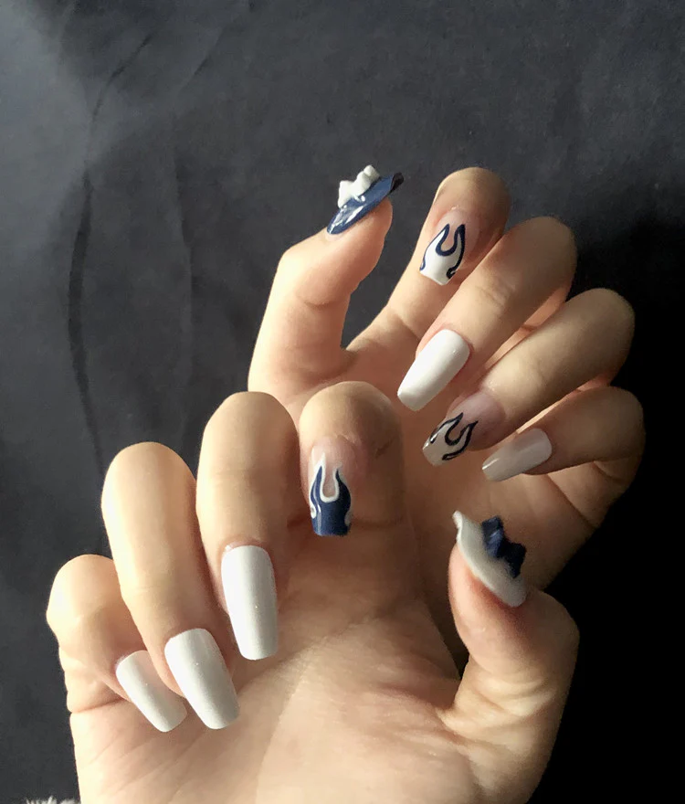 Pink Flame Nail Art   HA0172 - Image 3