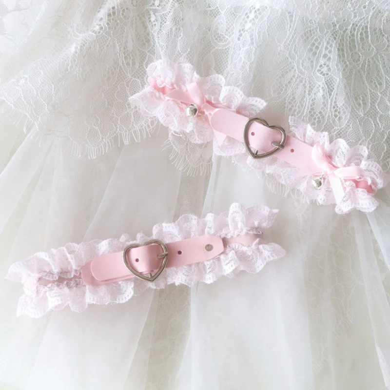Pink Heart Choker Necklace HA2062 - Image 2