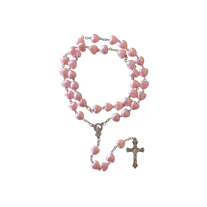 Pink Heart Pearl Necklace Necklace   HA1622 - Image 5
