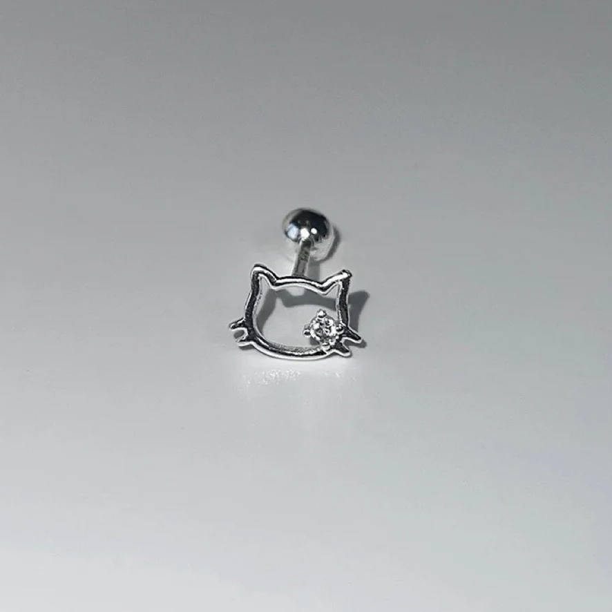 Pink hollow ear bone studs HA2675 - Image 4