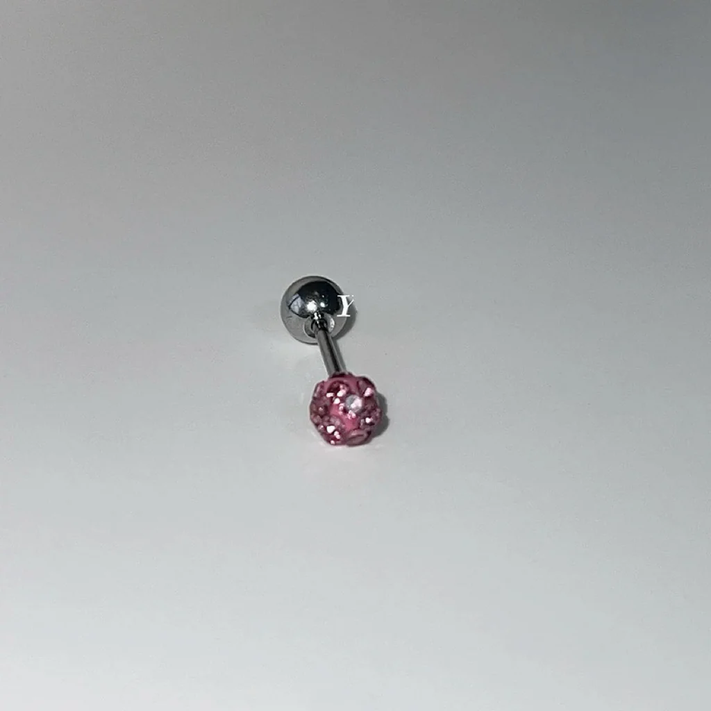 Pink hollow ear bone studs HA2675 - Image 6
