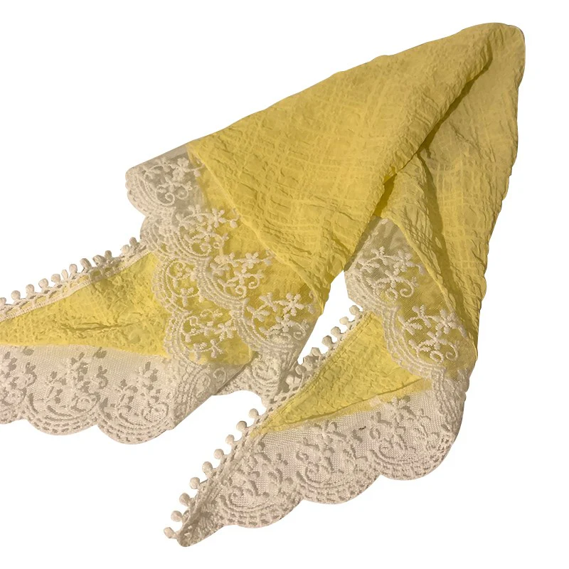 Pink lace flower triangle scarf   HA1874 - Image 5
