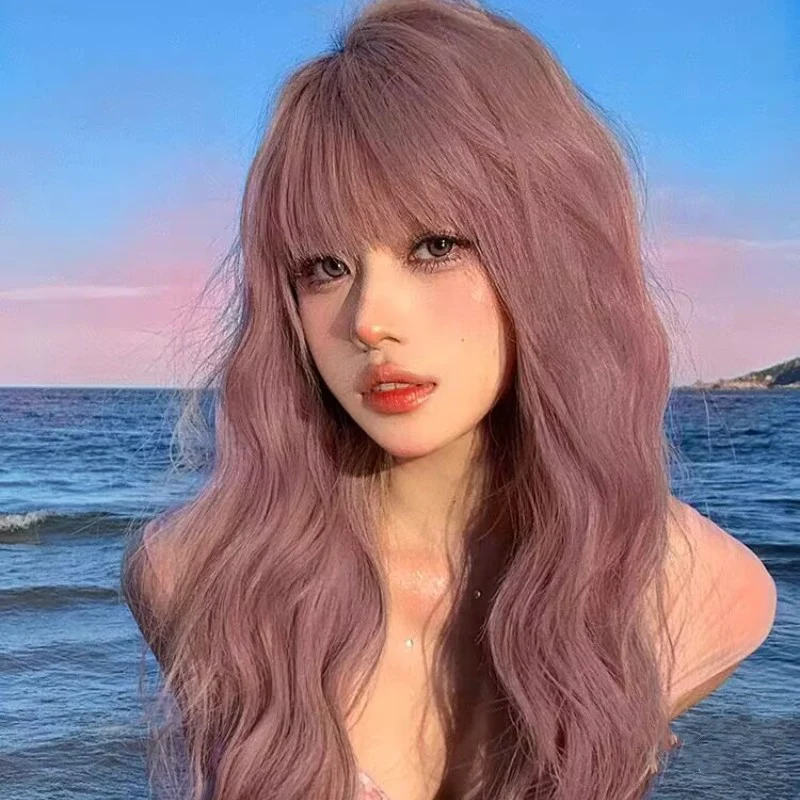 Pink Long Curly Wig  HA1628 - Image 2