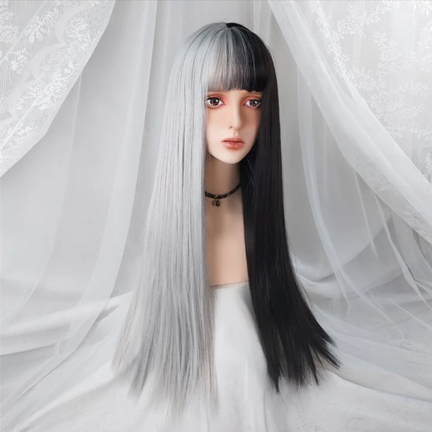 Pink long straight hair HA0055 - Image 12